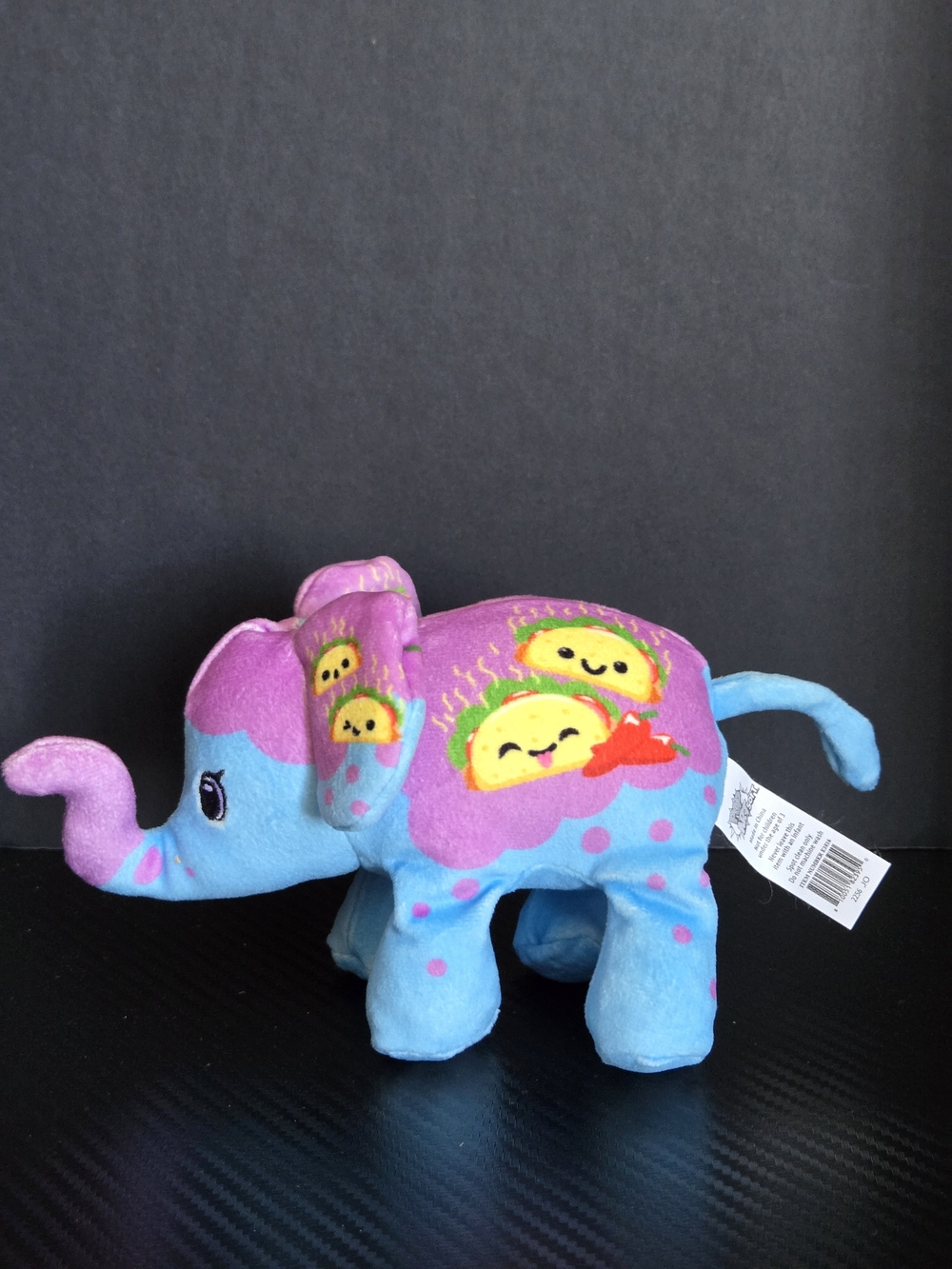 Pop Art Soft Taco Mama Plush Animal Mystery Elephant Purpe Blue Food 7"